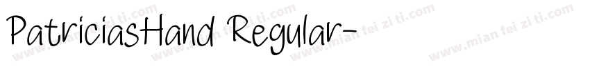 PatriciasHand Regular字体转换